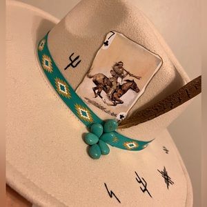 Custom hand painted hat